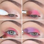 Розово-фиолетовый макияж глаз